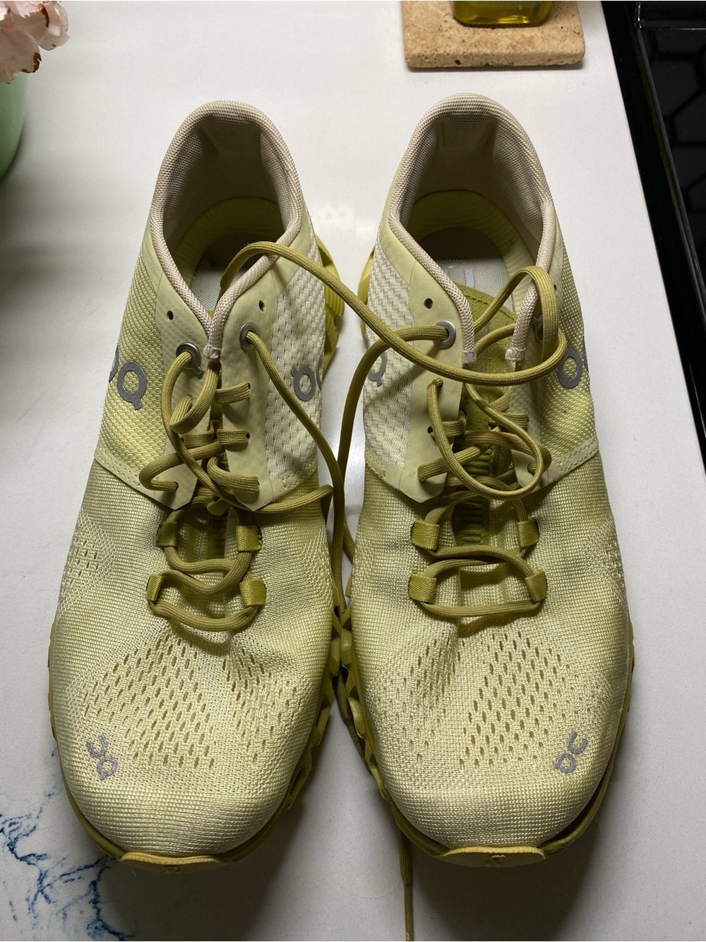 On Running Women's Light Yellow Athletic Running Shoes